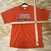 Vintage y2k im lazy but fun! 00s futuristic graphic t-shirt