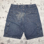 36 - Vintage Y2K Wrangler denim shorts carpenter fade jorts