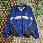 Vintage Y2K Adidas 3 stripe embroider 90s / 00s windbreaker