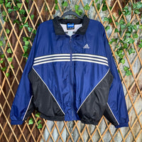 Vintage Y2K Adidas 3 stripe embroider 90s / 00s windbreaker