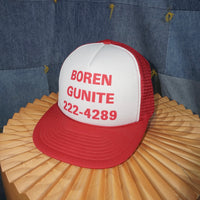 OSFA - Vintage boren gunite spell out promo 00s trucker hat