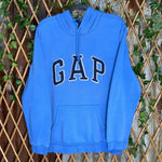 Vintage y2k gap arc embroidered blue 2000s hoodie sweatshirt