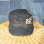 OSFA - Vintage Y2K bling rhinestone cross 00s cadet army hat