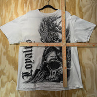 Vintage Y2K loyalty grunge 2000s wings skull mallgoth tshirt