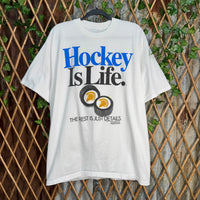 Vintage Y2K hockey is life big ball sports wear 90s t-shirt
