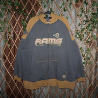 XXL -Vintage Y2K st. Louis Rams West NFL zip up 2000s hoodie