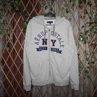 Large -Vintage Y2K Aeropostale New York embroider zip hoodie