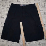 32 - Vintage Y2K Anchor blue 2000s baggy skate cargo shorts