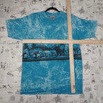 XL - Vintage Y2K Alaska nature wraparound 1990s fade t-shirt