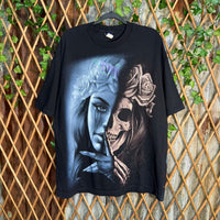 Vintage Y2K native tribal skull chicano 2000s og abel tshirt