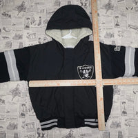 XL - Vintage Y2K Raiders team NFL chalk line puffer jacket