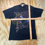 Vintage Y2K dragon castle majestic myth fantasy 2000s tshirt