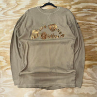 Vintage y2k ether brand grunge thermal ribbed long sleeve