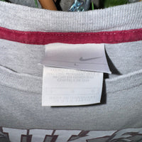Vintage Y2K Nike spell out striped 2000s grey tag t-shirt