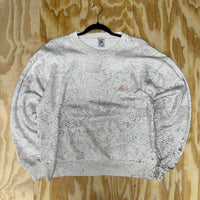 Vintage aop hawaii style print 1990s crewneck sweatshirt