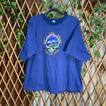 Vintage Y2K grateful Dead embroider 90s skull trippy t-shirt