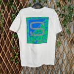 Vintage Y2K stubbies hawaii leaf 1990s surf skate t-shirt