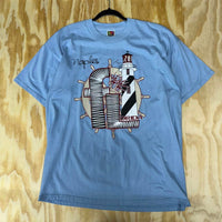 Vintage y2k naples florida tourist 2000s lighthouse t-shirt