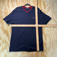 Vintage Y2K Tommy Hilfiger embroidered logo striped t-shirt