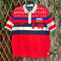 Vintage y2k sean john hip hop grunge 2000s aop polo t-shirt