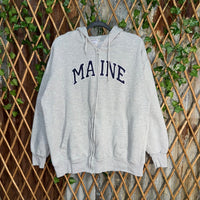 Vintage Y2K embroider arc maine 00s essential zip up hoodie