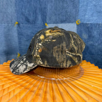 OSFA - Vintage Y2K DLUBAK glass CO. 2000s real tree camo hat
