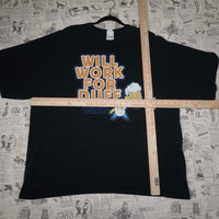 XXL - Vintage Y2K simpsons homer duff Universal Studios tee