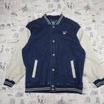 Large - Vintage Y2K little big dogs 90s denim bomber jacket