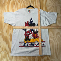 Vintage Y2K Mickey Minnie mouse USA disneyland 1990s t-shirt