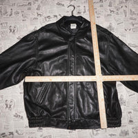 XXL -Vintage Y2K bosch embroider FX brand 90s leather jacket