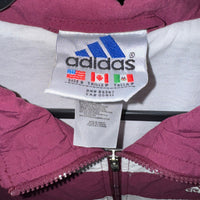 Vintage Y2K Adidas embroider striped 1990s light windbreaker