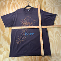 Vintage Y2K Disney beauty and the beast movie promo t-shirt