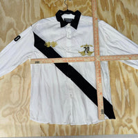 Vintage y2k brooklyn express polo embroidered button up tee