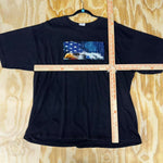 XXL - Vintage y2k eagle american flag t-shirt