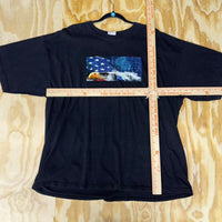 XXL - Vintage y2k eagle american flag t-shirt