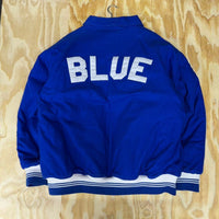 Vintage 1990s brock jeans varsity jacket university "blue"