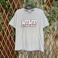 Vintage Y2K Nike spell out striped 2000s grey tag t-shirt