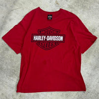 Vintage y2k harley davidson red t-shirt