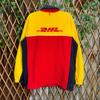 Vintage Y2K DHL delivery embroider 1/4 zip fleece sweatshirt