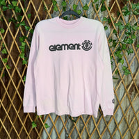 Vintage Y2K element skateboards surf 1990s Pink LS T-shirt