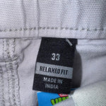 33 - Vintage y2k carhartt creme workwear carpenter cargo shorts