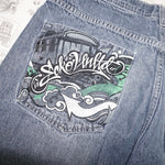 36 - Vintage Y2K Ecko UNLTD denim baggy 00s embroider jorts