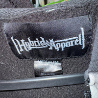 Vintage Y2K hybrid 2000s grunge skull plaid zip up hoodie