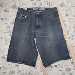 36 - Vintage Y2K Ecko UNLTD denim baggy 00s embroider jorts