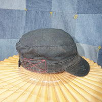 OSFA - Vintage Y2K bling rhinestone cross 00s cadet army hat