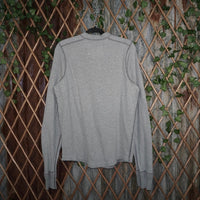 Large - Vintage Y2K Abercrombie and Fitch raw hem henley LS