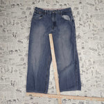 Vintage Y2K Raw edge denim carpenter 2000s baggy fade pants