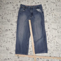 Vintage Y2K Raw edge denim carpenter 2000s baggy fade pants
