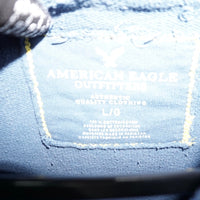 Vintage Y2K American Eagle raw hem distressed 2000s hoodie