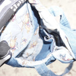 Vintage Y2K Denim embroider boot skull horse 1990s purse bag